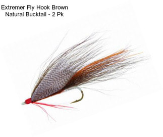 Extremer Fly Hook Brown Natural Bucktail - 2 Pk