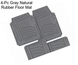4-Pc Gray Natural Rubber Floor Mat