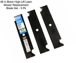 48 in Black High-Lift Lawn Mower Replacement Blade Set - 3 Pk