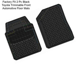 Factory Fit 2 Pc Black Toyota Trimmable Front Automotive Floor Mats