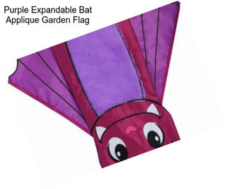 Purple Expandable Bat Applique Garden Flag