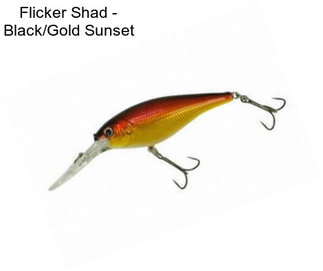 Flicker Shad - Black/Gold Sunset