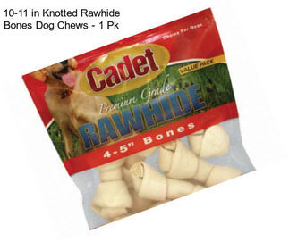 10-11 in Knotted Rawhide Bones Dog Chews - 1 Pk