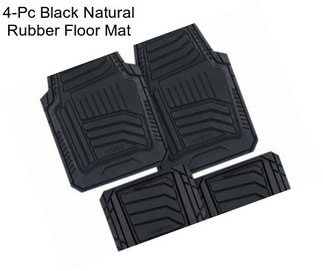 4-Pc Black Natural Rubber Floor Mat