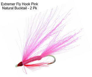 Extremer Fly Hook Pink Natural Bucktail - 2 Pk