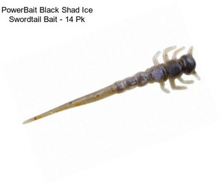 PowerBait Black Shad Ice Swordtail Bait - 14 Pk