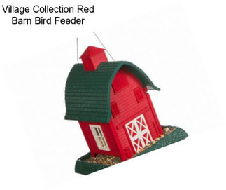 Village Collection Red Barn Bird Feeder