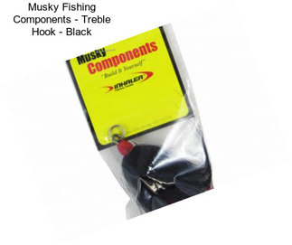 Musky Fishing Components - Treble Hook - Black