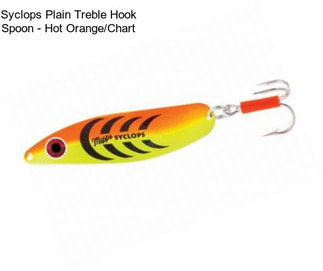 Syclops Plain Treble Hook Spoon - Hot Orange/Chart