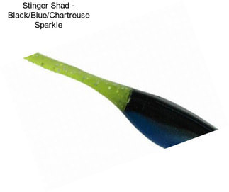 Stinger Shad - Black/Blue/Chartreuse Sparkle