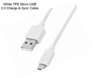 White TPE Micro USB 2.0 Charge & Sync Cable