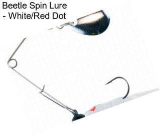 Beetle Spin Lure - White/Red Dot