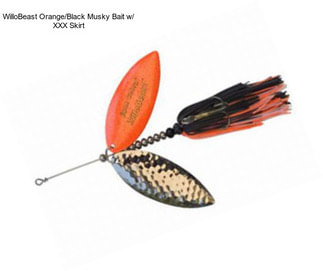 WilloBeast Orange/Black Musky Bait w/ XXX Skirt