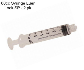 60cc Syringe Luer Lock SP - 2 pk