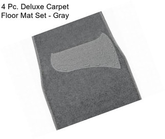 4 Pc. Deluxe Carpet Floor Mat Set - Gray