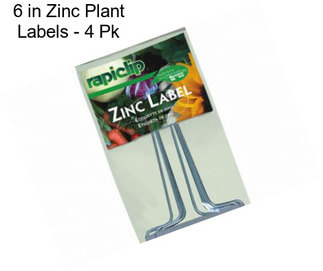 6 in Zinc Plant Labels - 4 Pk