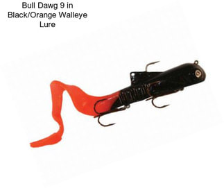 Bull Dawg 9 in Black/Orange Walleye Lure
