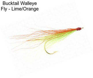 Bucktail Walleye Fly - Lime/Orange