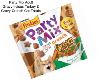 Party Mix Adult Gravy-licious Turkey & Gravy Crunch Cat Treats