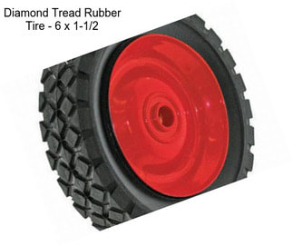 Diamond Tread Rubber Tire - 6 x 1-1/2