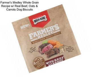 Farmer\'s Medley Whole Grain Recipe w/ Real Beef, Oats & Carrots Dog Biscuits