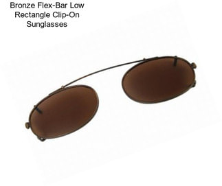 Bronze Flex-Bar Low Rectangle Clip-On Sunglasses