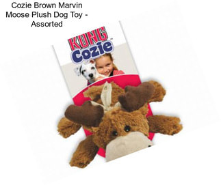 Cozie Brown Marvin Moose Plush Dog Toy - Assorted