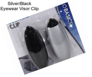 Silver/Black Eyewear Visor Clip