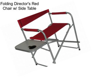 Folding Director\'s Red Chair w/ Side Table