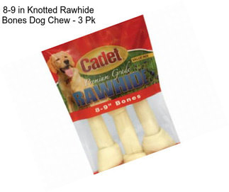 8-9 in Knotted Rawhide Bones Dog Chew - 3 Pk