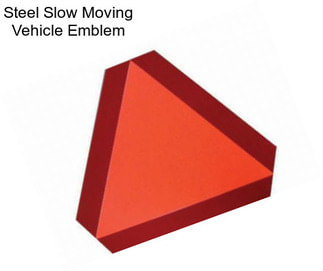 Steel Slow Moving Vehicle Emblem