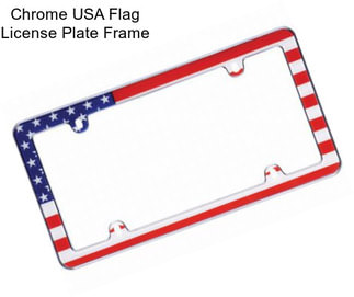 Chrome USA Flag License Plate Frame