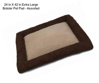 24 in X 42 in Extra Large Bolster Pet Pad - Assorted