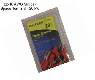 22-18 AWG Minipak Spade Terminal - 20 Pk.