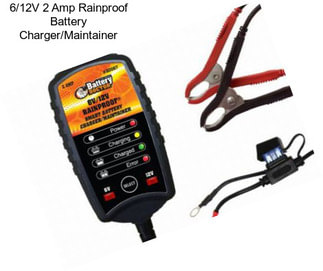 6/12V 2 Amp Rainproof Battery Charger/Maintainer