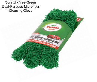 Scratch-Free Green Dual-Purpose Microfiber Cleaning Glove