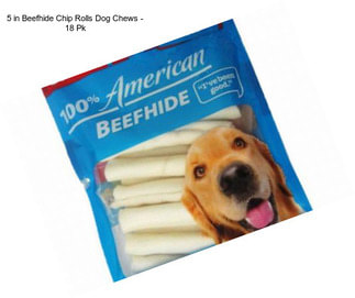 5 in Beefhide Chip Rolls Dog Chews - 18 Pk