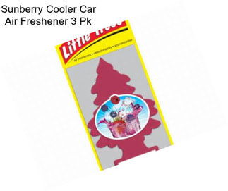 Sunberry Cooler Car Air Freshener 3 Pk