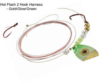 Hot Flash 2 Hook Harness - Gold/Glow/Green