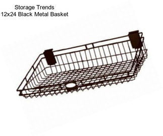 Storage Trends 12x24 Black Metal Basket