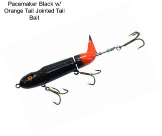 Pacemaker Black w/ Orange Tail Jointed Tail Bait