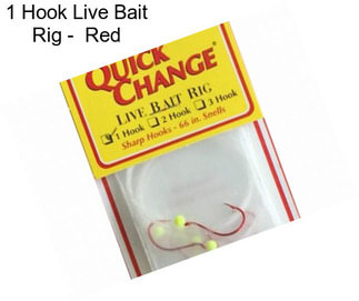 1 Hook Live Bait Rig -  Red