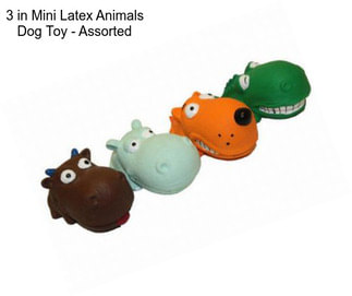 3 in Mini Latex Animals Dog Toy - Assorted