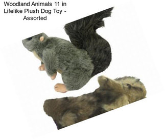 Woodland Animals 11 in Lifelike Plush Dog Toy - Assorted