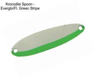 Krocodile Spoon - Everglo/Fl. Green Stripe