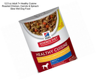 12.5 oz Adult 7+ Healthy Cuisine Roasted Chicken, Carrots & Spinach Stew Wet Dog Food