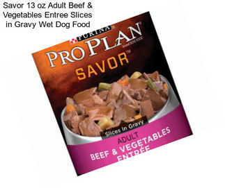 Savor 13 oz Adult Beef & Vegetables Entree Slices in Gravy Wet Dog Food