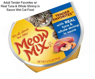 Adult Tender Favorites w/ Real Tuna & Whole Shrimp in Sauce Wet Cat Food