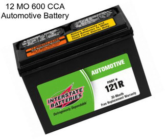 12 MO 600 CCA Automotive Battery