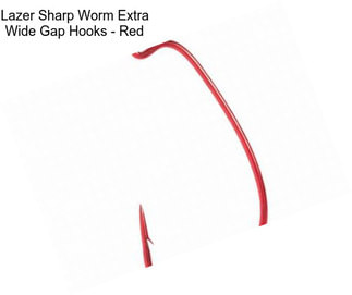 Lazer Sharp Worm Extra Wide Gap Hooks - Red